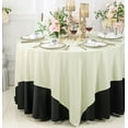 thumbnail image 1 of Wedding Linens Inc. Wholesale Scuba Wrinkle Free 72" x 72" Square Table Overlay Topper - Ivory, 1 of 1