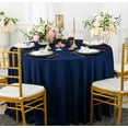 thumbnail image 1 of Wedding Linens Inc. Wholesale Scuba Wrinkle Free 90" Round Table Cover Tablecloth - Navy Blue, 1 of 1