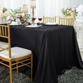 thumbnail image 1 of Wedding Linens Inc. Wholesale Scuba Wrinkle Free 90" x 156" Rectangular Table Cover Tablecloth - Black, 1 of 1