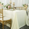 thumbnail image 1 of Wedding Linens Inc. Wholesale Scuba Wrinkle Free 90" x 156" Rectangular Table Cover Tablecloth - Ivory, 1 of 2