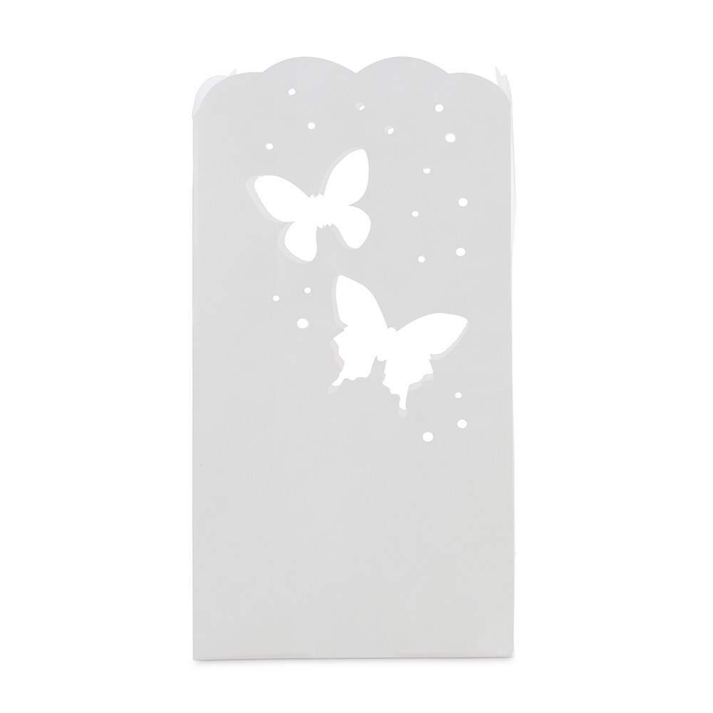 Wedding Luminary Bags With Die Cut Butterfly Pattern