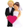 thumbnail image 1 of Wedding Male Blonde Female Brown Personalized  Christmas Ornament DO-IT-YOURSELF, 1 of 1
