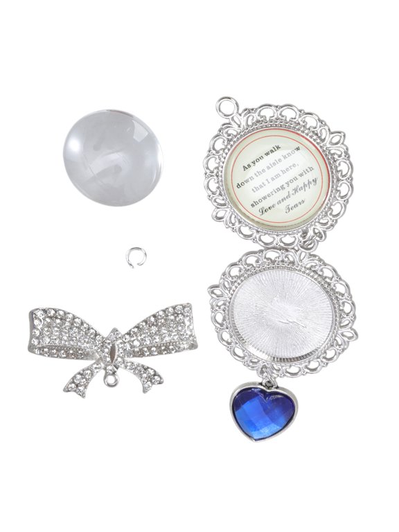 Wedding Memory Photo Charm Stylish Bowknot Brooch Photo Charm For Bridal Bouquet And Special Occasions