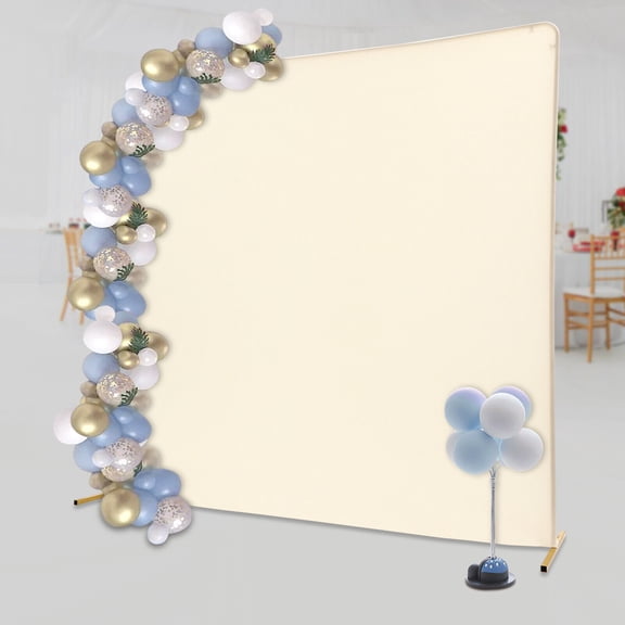 Wedding Metal Stand-Party Ceremony Backdrop Stand with Cream-Colored Cloth Cover