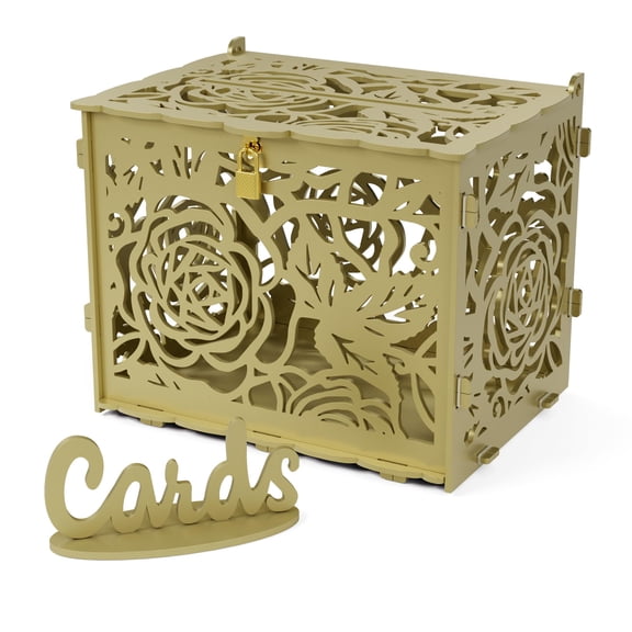 Wedding Money Box Holder with Sign, Large Rustic Wood Wooden DIY Envelop Gift Card Shadow Boxes with Lock Slot for Reception Anniversary Graduation Birthday Party Parties (Mr & Mrs, White)
