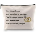 thumbnail image 1 of Wedding Officiant Gift Wedding Thank You Gift For Officiant Zipper Pouch Cosmetics Bag, 1 of 5