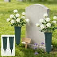 thumbnail image 1 of Wedding Outdoor Ground Vases, 2-Pack Memorial Floral Vases with Foam Included | Outdoor In Ground Vases with Stakes, for Fresh and Artificial Flowers, 1 of 5
