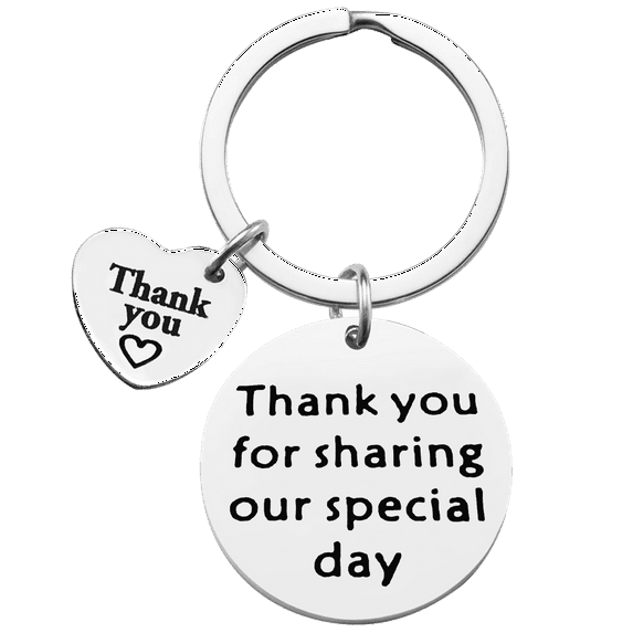 Wedding Party Appreciation Gift Keyring Wedding Officiant Thank You Keychain Wedding Planner Reverend Preacher Thank You Gift Appreciation Keyring for Bridesmaid Best Man Wedding Guests Gifts