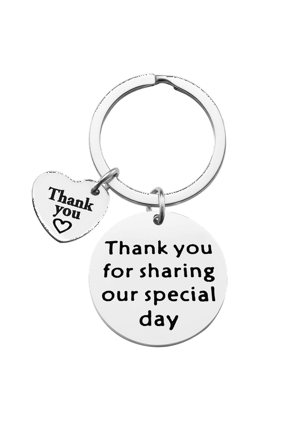 Wedding Party Appreciation Gift Keyring Wedding Officiant Thank You Keychain Wedding Planner Reverend Preacher Thank You Gift Appreciation Keyring for Bridesmaid Best Man Wedding Guests Gifts