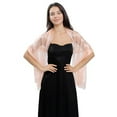 thumbnail image 1 of Wedding Party Fashion Bridesmaid Bridal Satin Headscarf Lady Cape  Wraps Evening Dresses Shawl Scarf MEAT PINK, 1 of 8