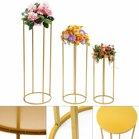 Wedding Party Flower Stand Metal Column Art Geometric Column Decor