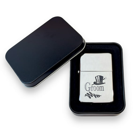 Wedding Party Gifts BEST MAN GROOMSMAN (Flasks and Lighters)