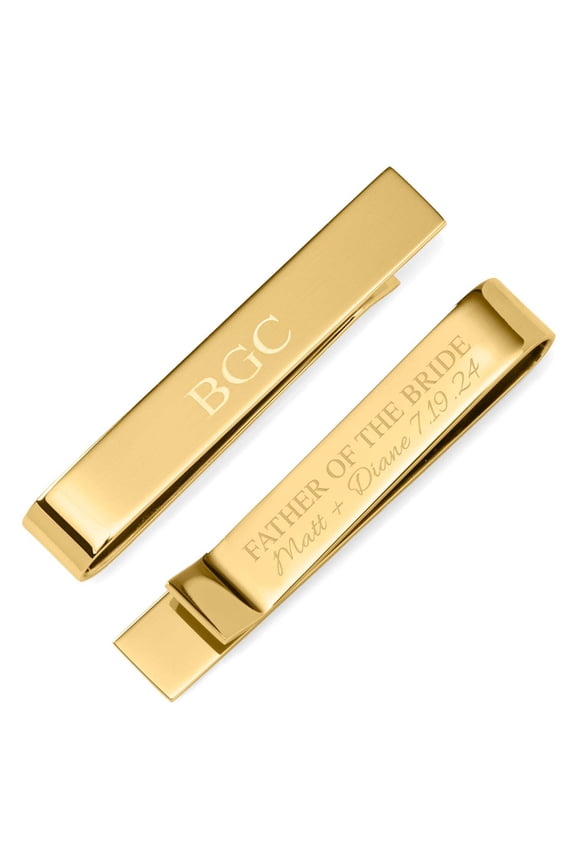 Wedding Party Gold Engravable Tie Bar