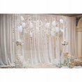 thumbnail image 1 of Wedding Party Photography Background Outdoor Lawn White Curtain Fabric Draping Photo Backdrop Drapes Flower Photocall, 1 of 8