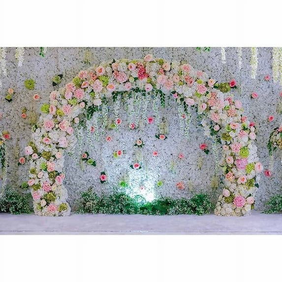 Wedding Party Photography Background Outdoor Lawn White Curtain Fabric Draping Photo Backdrop Drapes Flower Photocall