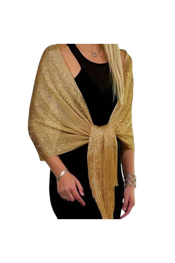 Wedding Party Stole Shoulder Wrap Glittering Silver Design Shawl Wrap For Women Evening Formal Occasion Dress Outfit