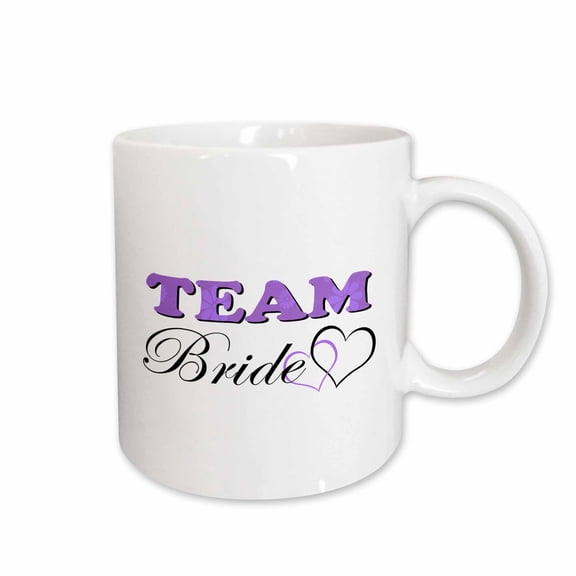 3drose, Wedding Party - Team Bride - Purple, 11oz Mug