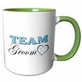 thumbnail image 1 of 3drose, Wedding Party - Team Groom - Blue, 11oz Two-tone Green Mug, 1 of 6