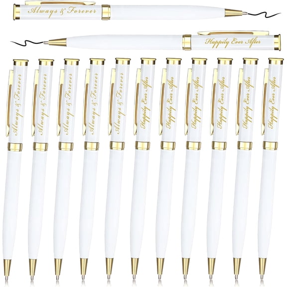 Wedding Pens Ballpoint Bridal Party Black Ink Twist Ballpoint Pens for Bridal Shower Proposal Bachelor Party Favor