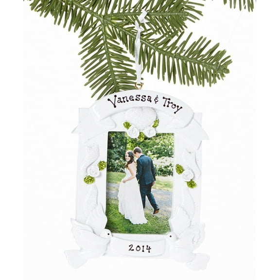 Wedding Photo Frame Personalized Christmas Ornament DO-IT-YOURSELF
