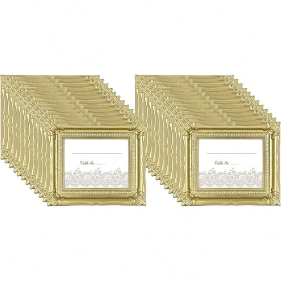 Wedding Photo Frame Placecard Holder 69042 24Pack Glitter Gold