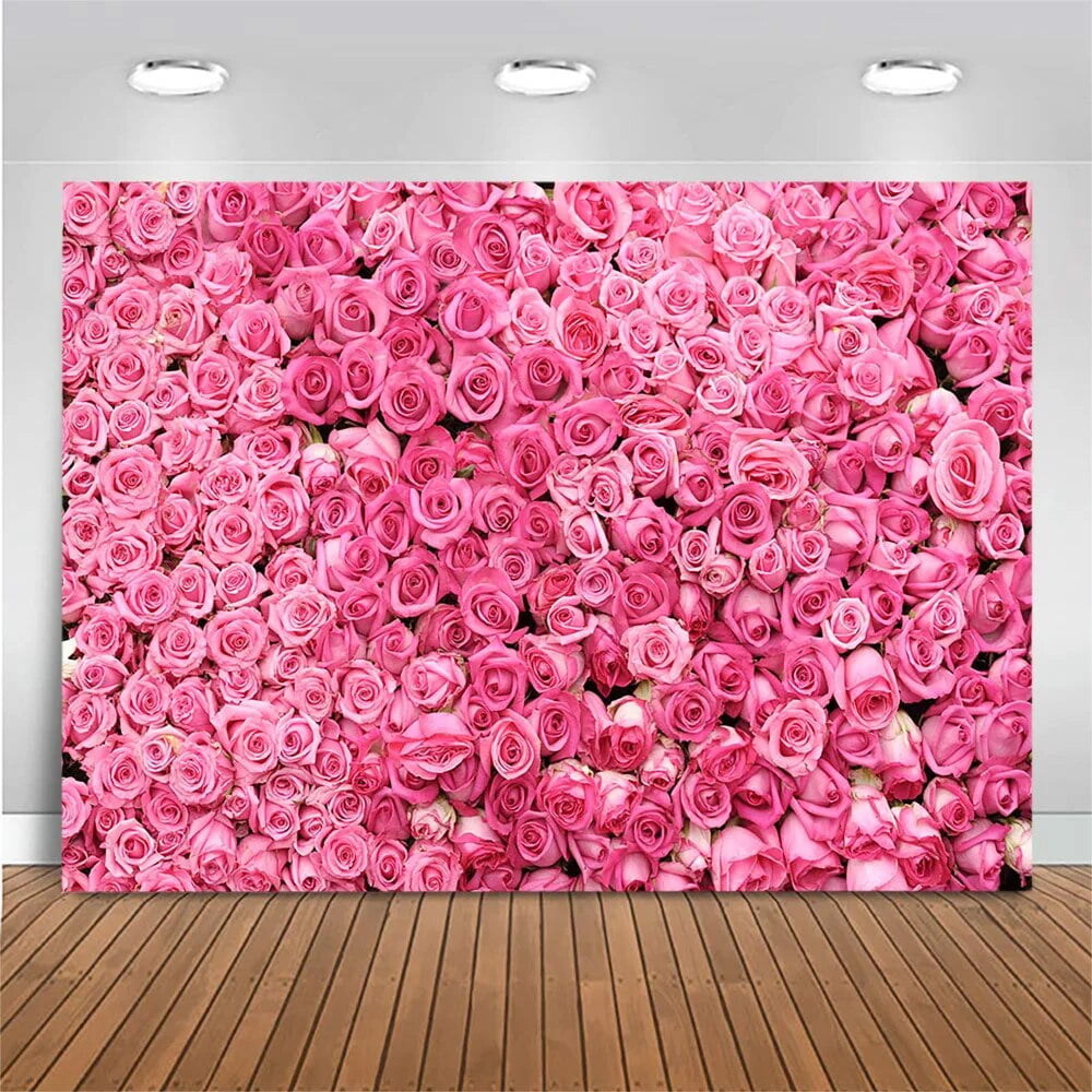 Wedding Photo Wall Background Rose Flower Stage Ceremony Birthday Party Decor Baby Portrait