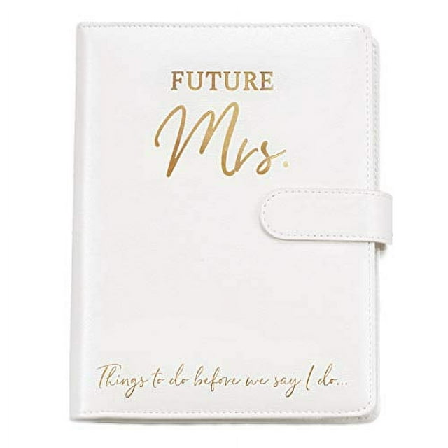Wedding Planner Book and Organizer for The Bride Faux Leather, Gold