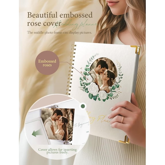 Wedding Planner Book And Organizer,Wedding Planner For Bride | Wedding Planner Bride to be Gifts, engagement gifts for couples 11.5*10.5in