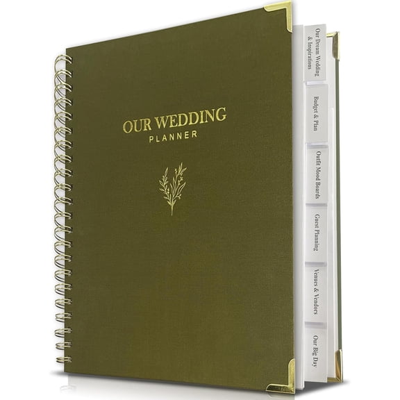 Wedding Planner Book and Organizer, Elegant Linen Cover Wedding Planning Book, Engagement Gifts for Bride