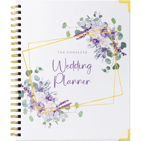 Wedding Planner Book and Organizer - Wedding Planner Book - Bridal Planning Binder with Countdown Calendar - Bride Gifts - (Lavender Haze)