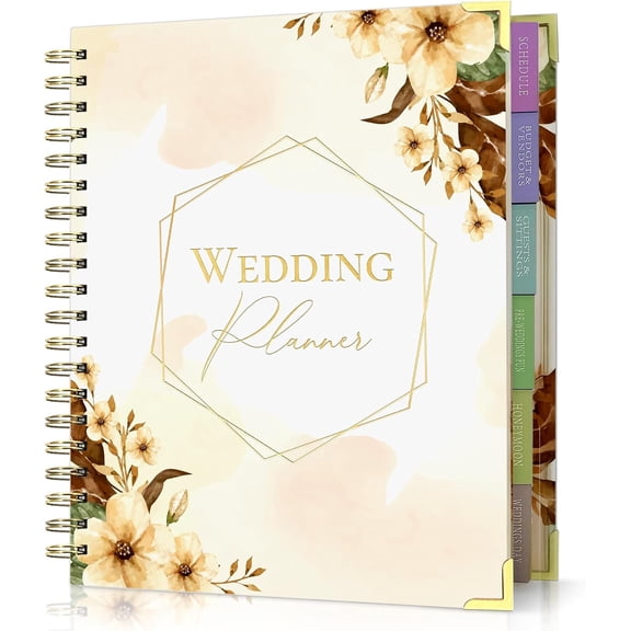 Wedding Planner with Box, Pen, and Small Card, Wedding Planner Book and Organizer, Wedding Planning Book and Organizer for Future Brides and Grooms, Wedding Binder, 9X11 inches