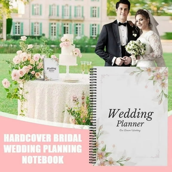 Wedding Planner Bridal Wedding Planner Notebook Hardcover Engagement Organizer Notebook for Newly Engaged Couples Brides