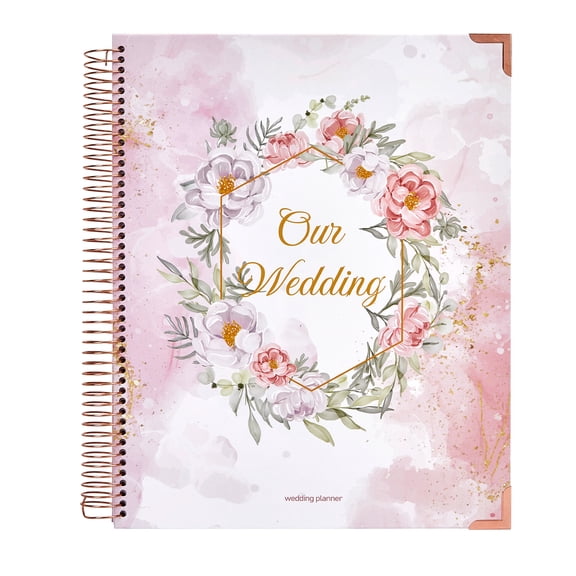 Wedding Planner Notebook A4 Bridal Journal 176 Pages Dividers Stickers Spiral Bound Organizer for Budget Guest List Engagement Gift