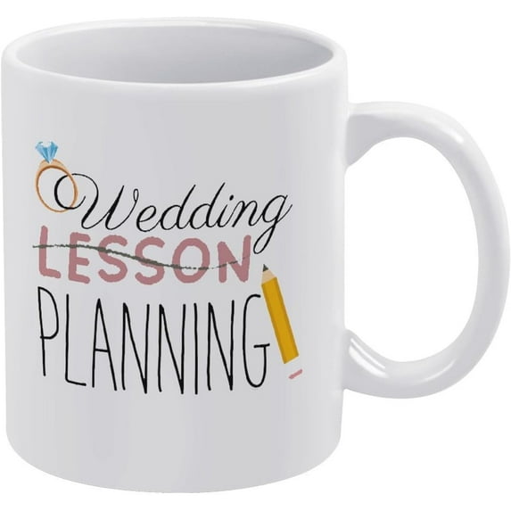 Wedding Planning Ceramic Mug Wedding Engagement 11Oz Ceramic Tea Cup Coffee Mug Birthday Christmas Winter Holiday Gifts