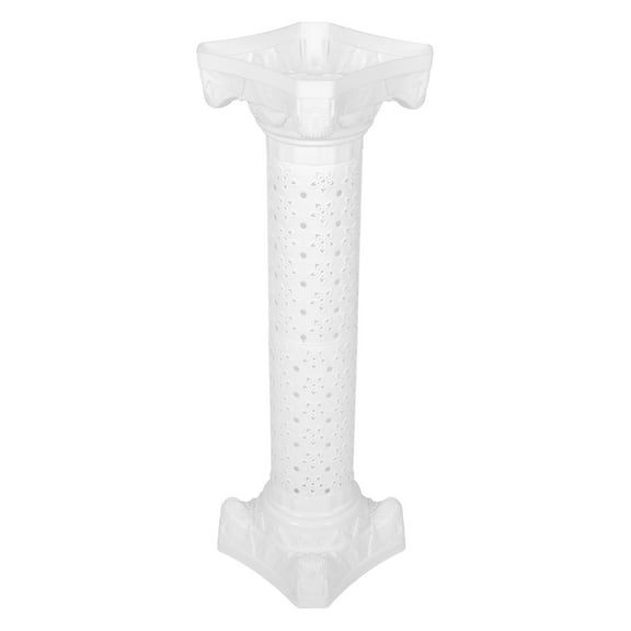 White Plastic Roman Column for Wedding Decorative Display with Hollow Design and Stable Base