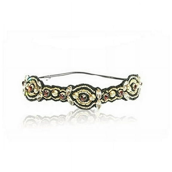 Wedding Rhinestone Headwrap Headband with Adjustable Band to Fit Any Head