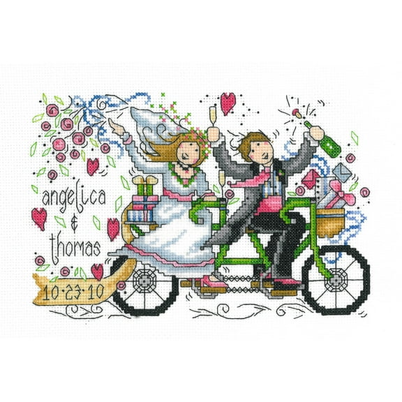 Wedding Ride Wedding Record Counted Cross Stitch Kit, 8.75" x 5.75", 14 Count