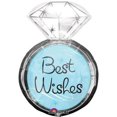 thumbnail image 1 of Wedding Ring Best Wishes Super Shape Foil Balloon 27", 1 of 1