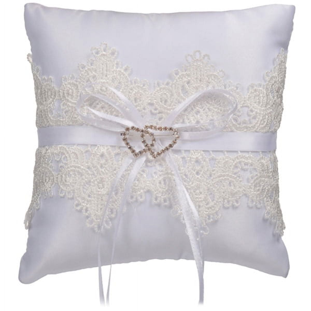 Romantic Bridal Wedding Ring Holder Pillow with Bow Ribbon Pearls Lace Jewelry  Rings Pillow Cushion Decor Wedding Party Supplies - AliExpress