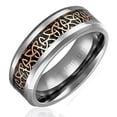 thumbnail image 1 of Wedding Ring For Men Silver 8mm Silver Titanium Gold Celtic Knot Triquetra, 1 of 3