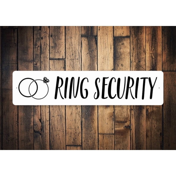 Wedding Ring Security Sign Wedding Ring Sign Sign For Wedding Ring Bearer Ring Bearer Gift Wedding Gifts wedding party gift Wedding - Size: 16 x 4 Inches