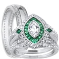 thumbnail image 1 of LaRaso & Co His Her Wedding Ring Set Vintage TRIO Couples Rings 6/12, 1 of 6