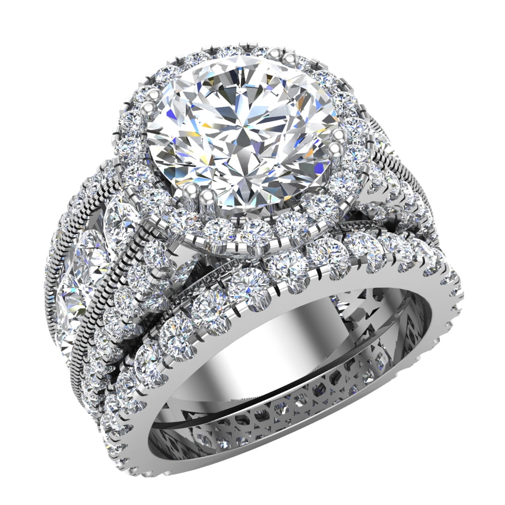 Fine White Gold Ring with Diamond | KLENOTA
