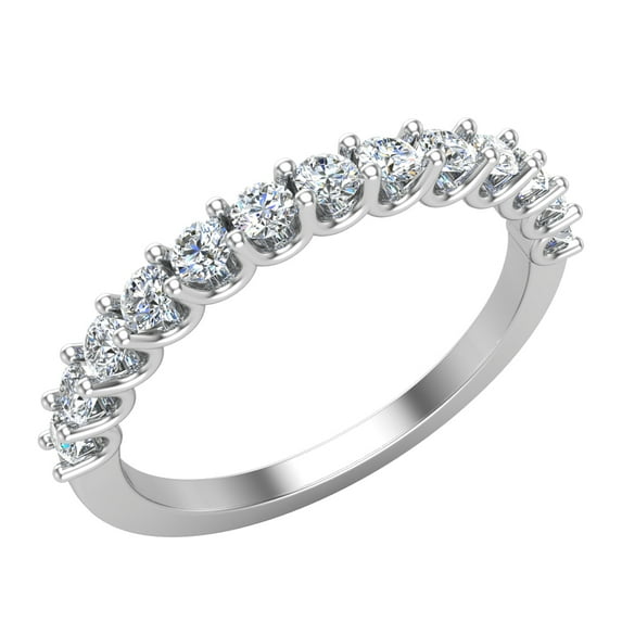 Wedding Rings Diamond Ring 18K White Gold Anniversary 0.50 CT TW (G,VS)