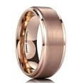 thumbnail image 1 of Wedding Rings For Men. 8mm Rose Gold Matte Tungsten Wedding Band. Warranty, 1 of 3