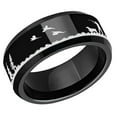 thumbnail image 1 of Wedding Rings Men. 8mm Black Hunter Ring Duck Hunting Tungsten Wedding Band, 1 of 4