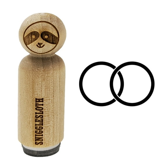 Wedding Rings Overlapping Rubber Stamp for Scrapbooking Crafting Stamping - Mini 1/2 Inch