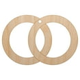 thumbnail image 1 of Wedding Rings Overlapping Wood Holiday Christmas Tree Ornament Unfinished DIY Pre-Drilled Craft, 1 of 7