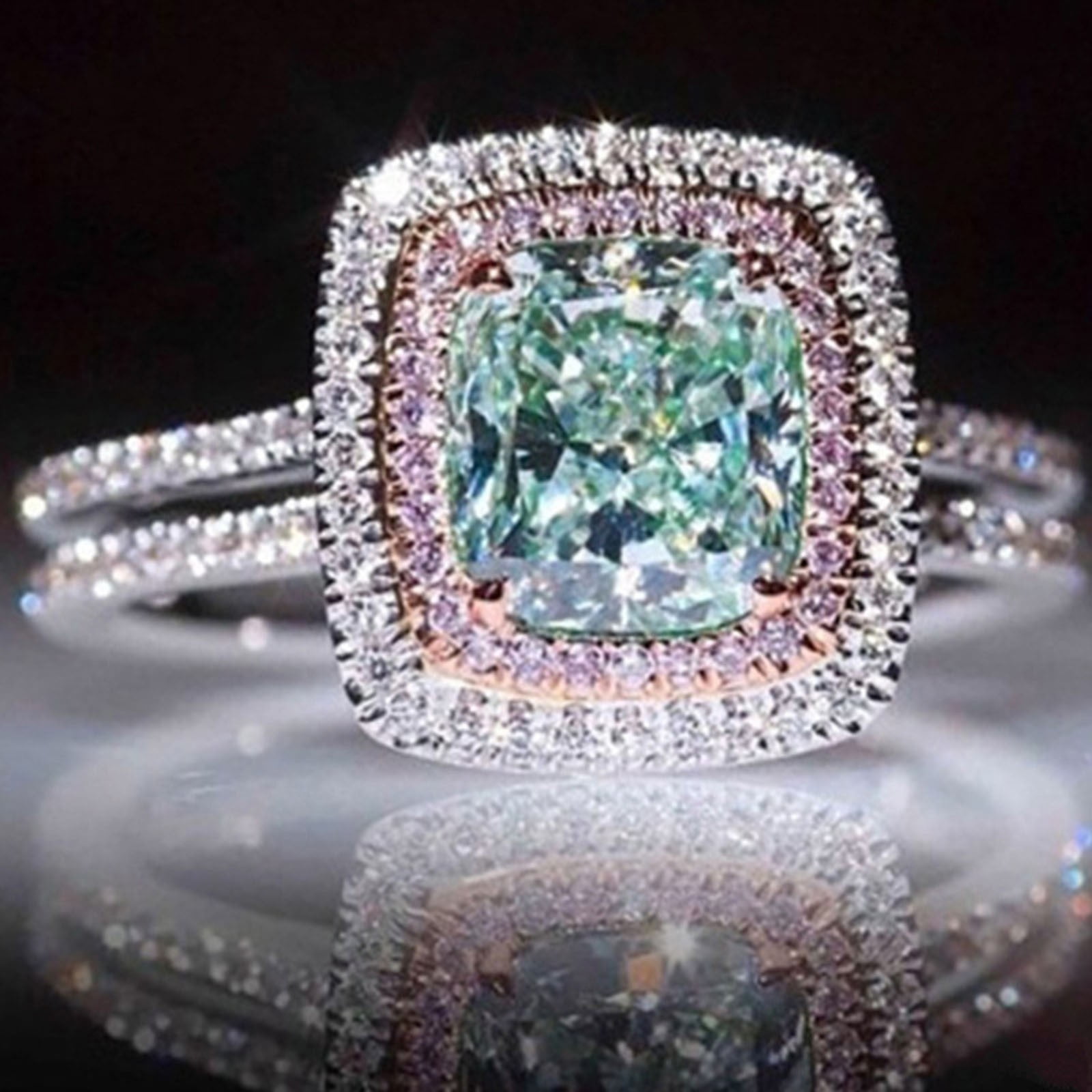 Wedding Rings Women's Detachable Diamond Ring Engagement Wedding Ring ...