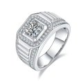 thumbnail image 1 of Wedding Rings for Men's 1Carat Moissanite Ring Diamond Halo Engagement Rings, 1 of 1